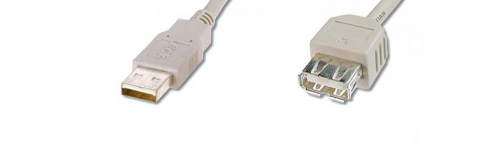 USB-Kabel A-A / Stecker-Buchse 