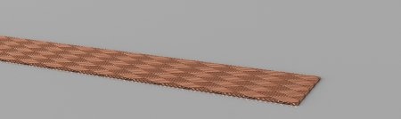 Copper earthing strap -  bare