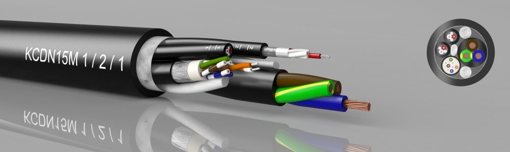 KCDN15M 1/2/1 Hybrid cable CAT 5e / DMX / Power
